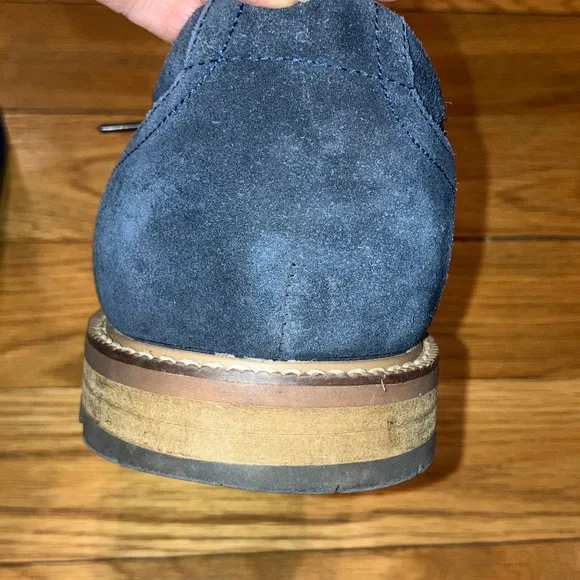 CARLO MORANDI MENS TONY BLUE SUEDE CAP TOE DERBY OXFORD  display picture 3